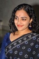 Nithya Menon In Black Saree Photos